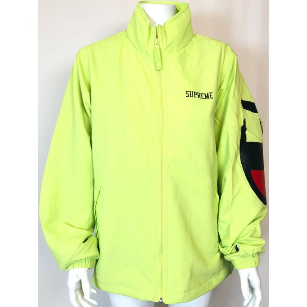 Champion x Supreme Track Jacket Yellow sz M NEW